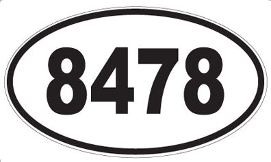 8478 - Oval Sticker