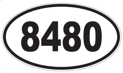 8480 - Oval Sticker