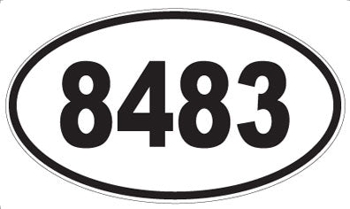 8483 - Oval Sticker