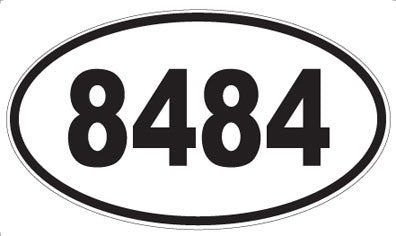 8484 - Oval Sticker