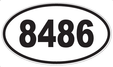 8486 - Oval Sticker