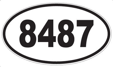 8487 - Oval Sticker