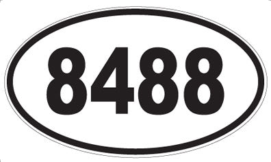 8488 - Oval Sticker