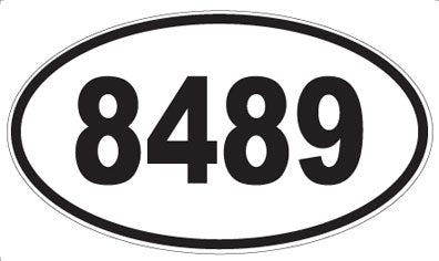 8489 - Oval Sticker