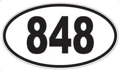848 - Oval Sticker