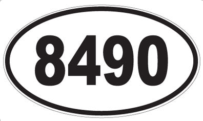 8490 - Oval Sticker