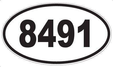 8491 - Oval Sticker