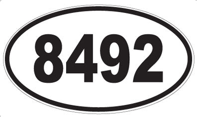 8492 - Oval Sticker