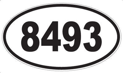8493 - Oval Sticker