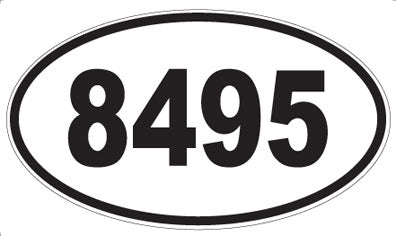 8495 - Oval Sticker