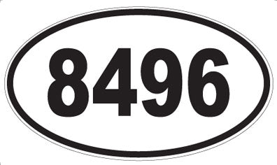 8496 - Oval Sticker