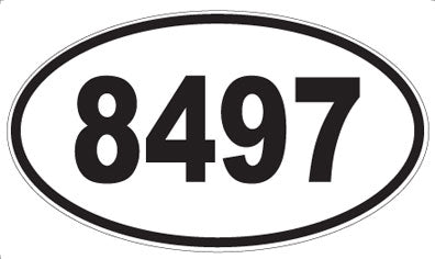 8497 - Oval Sticker