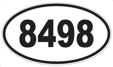 8498 - Oval Sticker