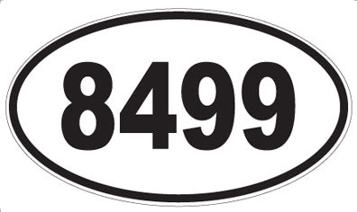 8499 - Oval Sticker