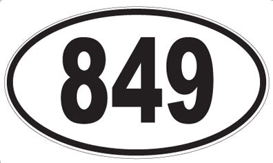 849 - Oval Sticker