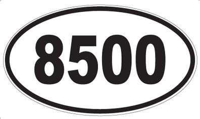 8500 - Oval Sticker