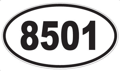 8501 - Oval Sticker