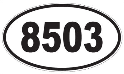 8503 - Oval Sticker