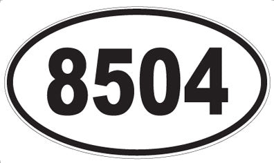 8504 - Oval Sticker