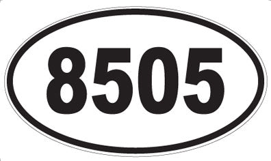 8505 - Oval Sticker
