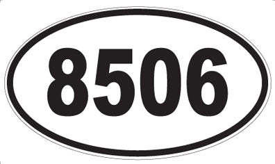 8506 - Oval Sticker