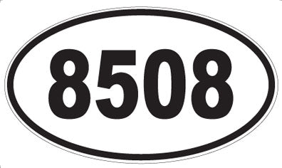 8508 - Oval Sticker
