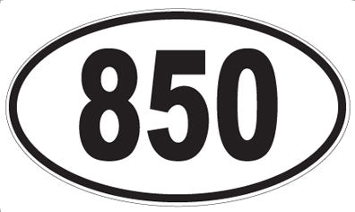 850 - Oval Sticker