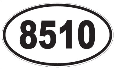 8510 - Oval Sticker