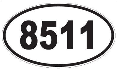 8511 - Oval Sticker