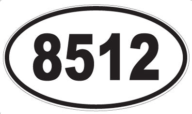 8512 - Oval Sticker