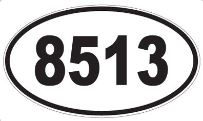 8513 - Oval Sticker