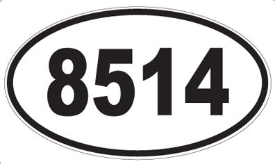 8514 - Oval Sticker