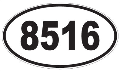8516 - Oval Sticker