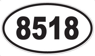 8518 - Oval Sticker
