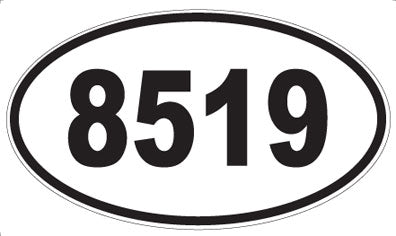 8519 - Oval Sticker