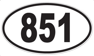851 - Oval Sticker