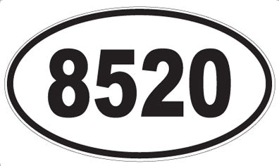 8520 - Oval Sticker