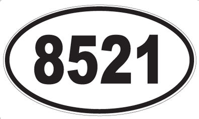 8521 - Oval Sticker