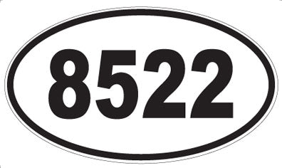 8522 - Oval Sticker