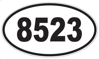 8523 - Oval Sticker