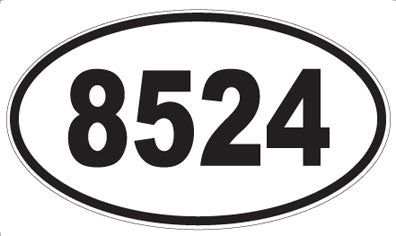 8524 - Oval Sticker