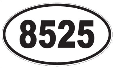 8525 - Oval Sticker