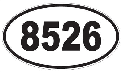 8526 - Oval Sticker