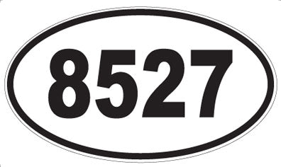 8527 - Oval Sticker