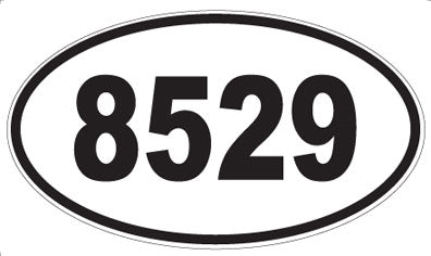 8529 - Oval Sticker