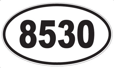 8530 - Oval Sticker