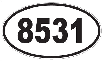 8531 - Oval Sticker