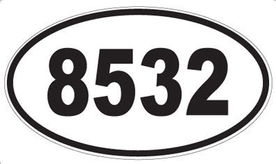 8532 - Oval Sticker