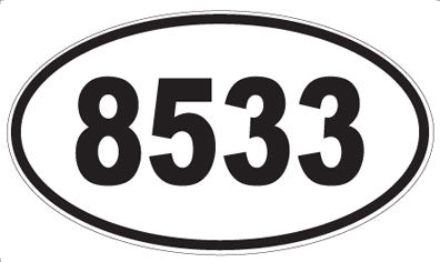 8533 - Oval Sticker