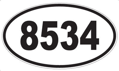 8534 - Oval Sticker
